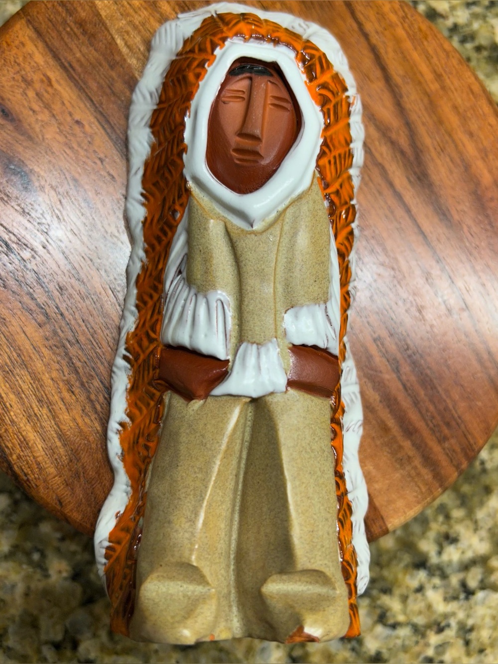 Keena Mohawk Native American Indian in Headdress Pottery